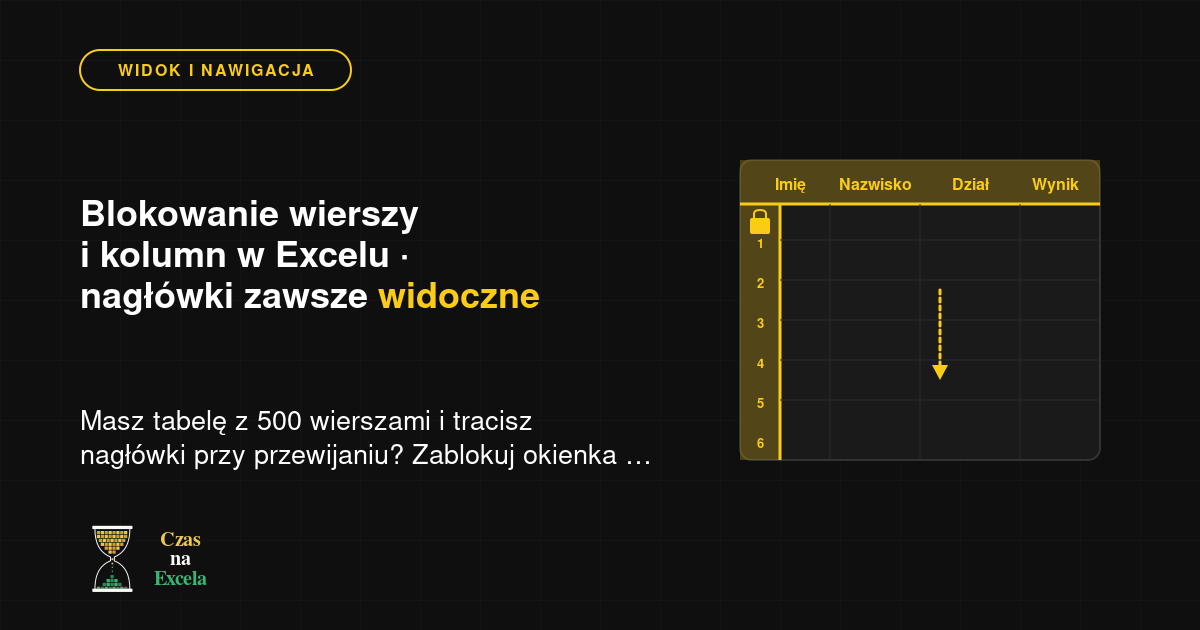 Blokowanie wierszy i kolumn w Excelu — nagłówki zawsze widoczne