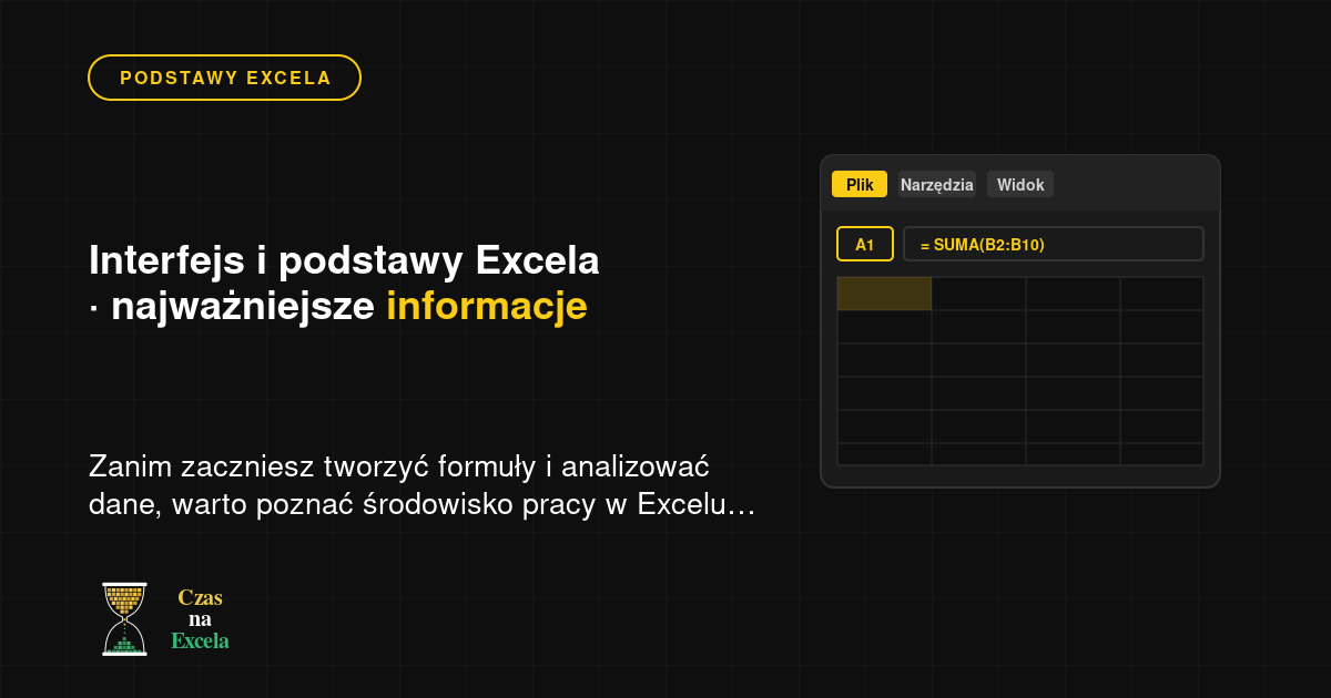 Interfejs i podstawy Excela – najważniejsze informacje